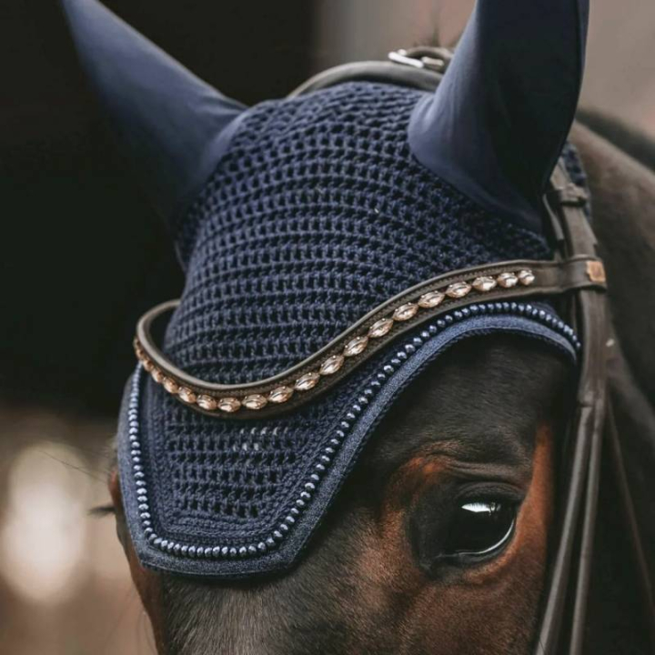 Oornetje Wellington Glitter Soundless Marineblauw in de groep Paardenuitrusting / Oornetjes bij Equinest (4261933FDNA_r)