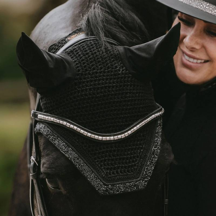Oornetje Wellington Glitter Stone Zwart in de groep Paardenuitrusting / Oornetjes bij Equinest (4262401FBA_r)