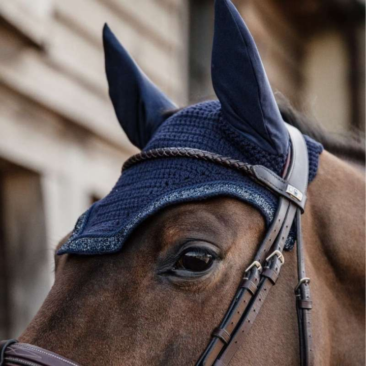 Oornetje Wellington Glitter Stone Marineblauw in de groep Paardenuitrusting / Oornetjes bij Equinest (4262433FDNA_r)