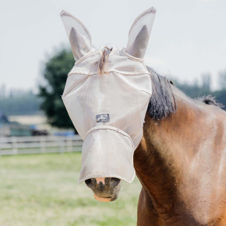Vliegenmasker Classic met Oren en Neus Zilver in de groep Vliegbescherming / Vliegenmaskers bij Equinest (42644BE)