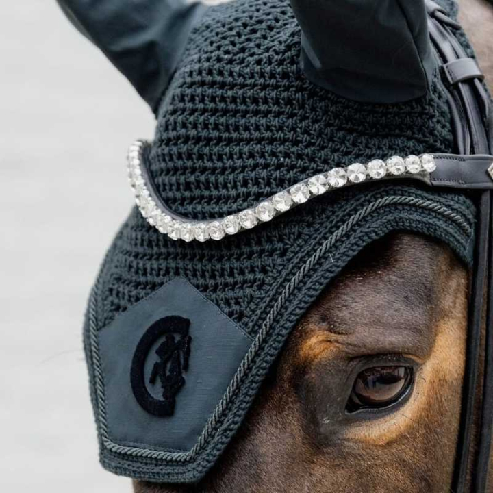 Oornetjes Wellington 3D Logo Soundless Groen in de groep Paardenuitrusting / Oornetjes bij Equinest (4265801PGN)