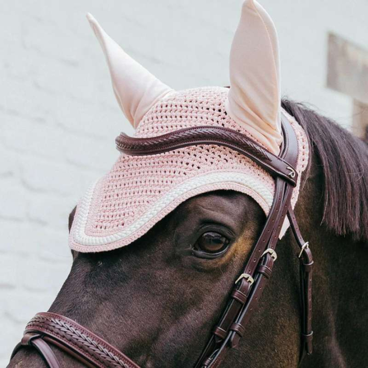 Oornetje Wellington Plaited Cord Bleekroze in de groep Paardenuitrusting / Oornetjes bij Equinest (4265950FLPI_r)