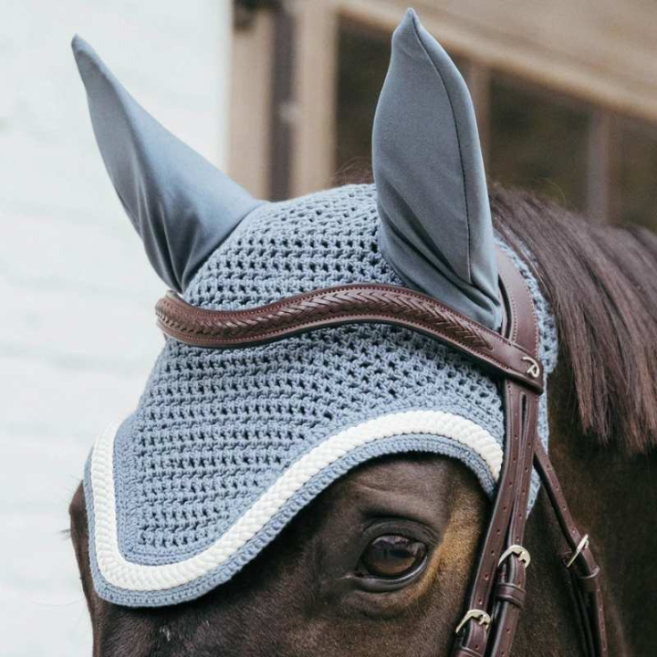 Oornetje Wellington Plaited Cord Lichtblauw in de groep Paardenuitrusting / Oornetjes bij Equinest (4265961FLBL_r)