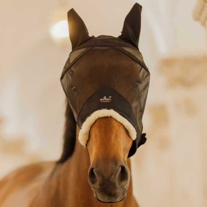 Vliegen oornetje met oren Skin Friendly Zwart in de groep Vliegbescherming / Vliegenmaskers bij Equinest (4266401COBBA_r)