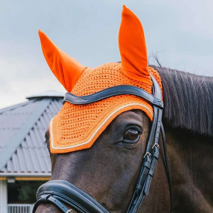 Oornetje Wellington Diamond Rope Oranje in de groep Paardenuitrusting / Oornetjes bij Equinest (4266645FOR_r)