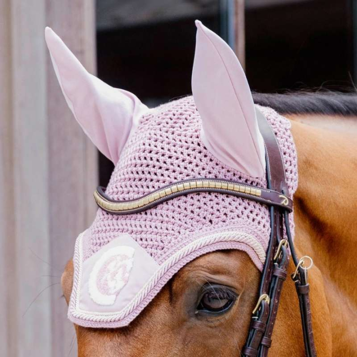 Oornetje Wellington 3D Logo Rope Bleekroze in de groep Paardenuitrusting / Oornetjes bij Equinest (4266950FLPI_r)