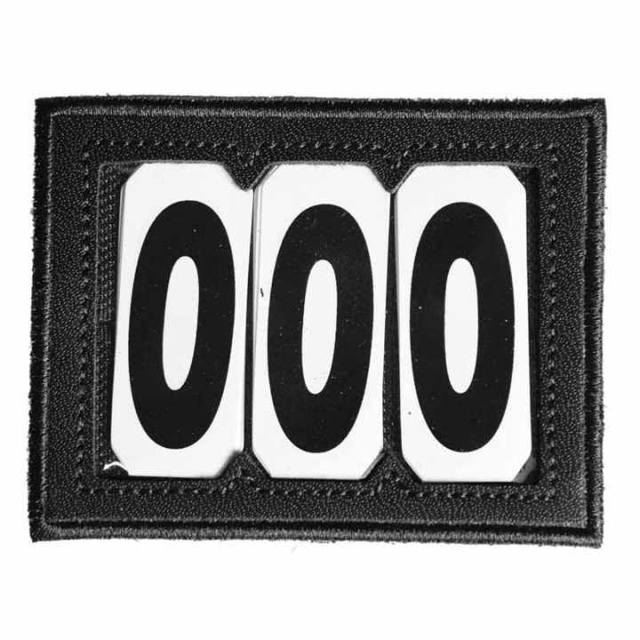 Nummerlabel PVC Velcro 3 Numbers Zwart in de groep Paardenuitrusting / Accessoires / Startnummers bij Equinest (42683013BA-3)