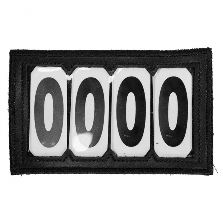 Nummerlabel PVC Velcro 4 Numbers Zwart in de groep Paardenuitrusting / Accessoires / Startnummers bij Equinest (42683013BA-4)