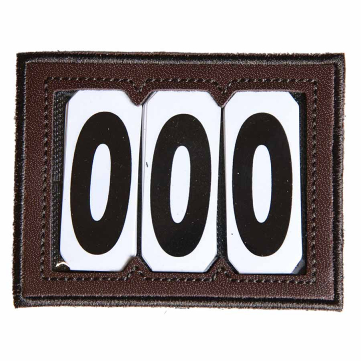 Nummerlabel PVC Velcro 3 Numbers Bruin in de groep Paardenuitrusting / Accessoires / Startnummers bij Equinest (42683053BR-3)