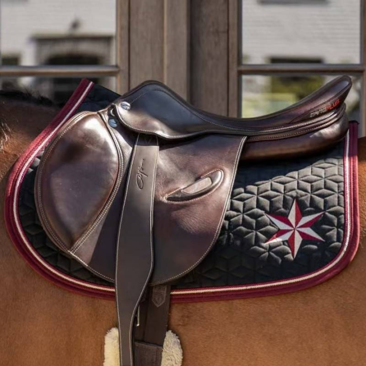 Zadeldekje Velari Zwart in de groep Paardenuitrusting / Zadeldekjes / Springzadeldekjes & Veelzijdigheidszadeldekjes bij Equinest (4269501SJBA_r)