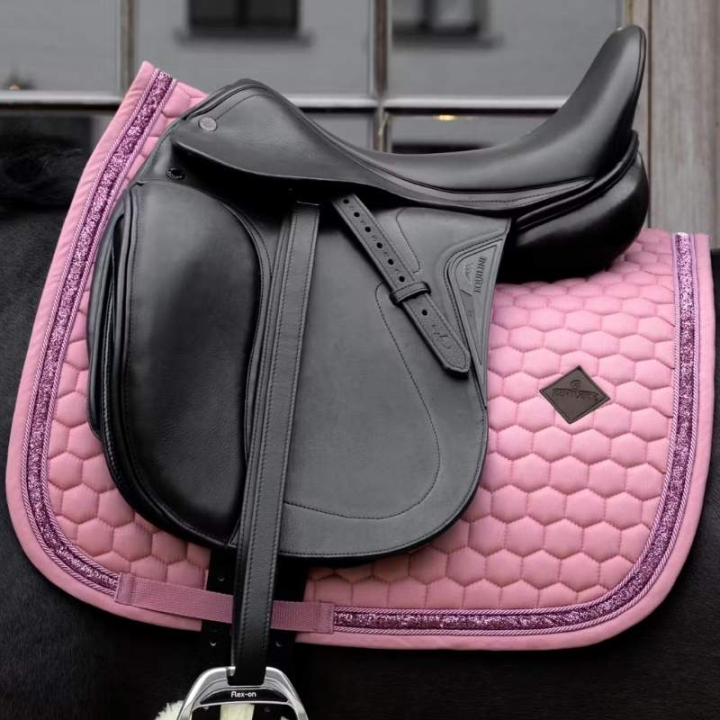 Dressuurzadeldekje Glitter Band Roze in de groep Paardenuitrusting / Zadeldekjes / Dressuurzadeldekjes bij Equinest (4273016DRPI_r)