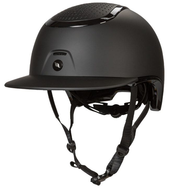 Paardrijcap MIPS Strixx Wide Peak Matte/Glossy Zwart in de groep Rijuitrusting / Paardrijcaps / MIPS-caps bij Equinest (47510001BA_r)