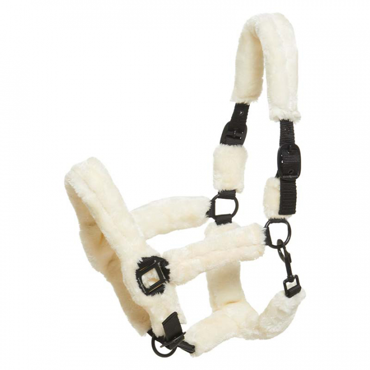 Halster Clint Faux Fur HG Natuur in de groep Paardenuitrusting / Halsters / Stof- & Nylon Halsters bij Equinest (47934WH)