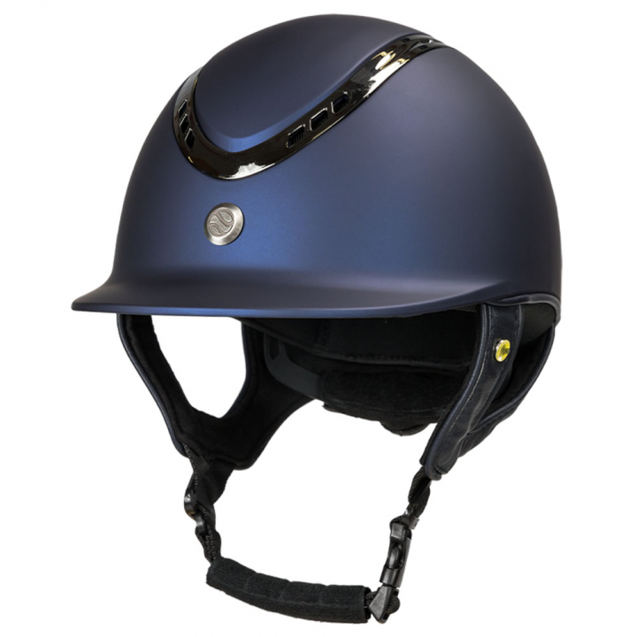 Paardrijcap EQ3 Pardus met Schroef Smooth Top Marineblauw in de groep Rijuitrusting / Paardrijcaps / MIPS-caps bij Equinest (49420000NA)