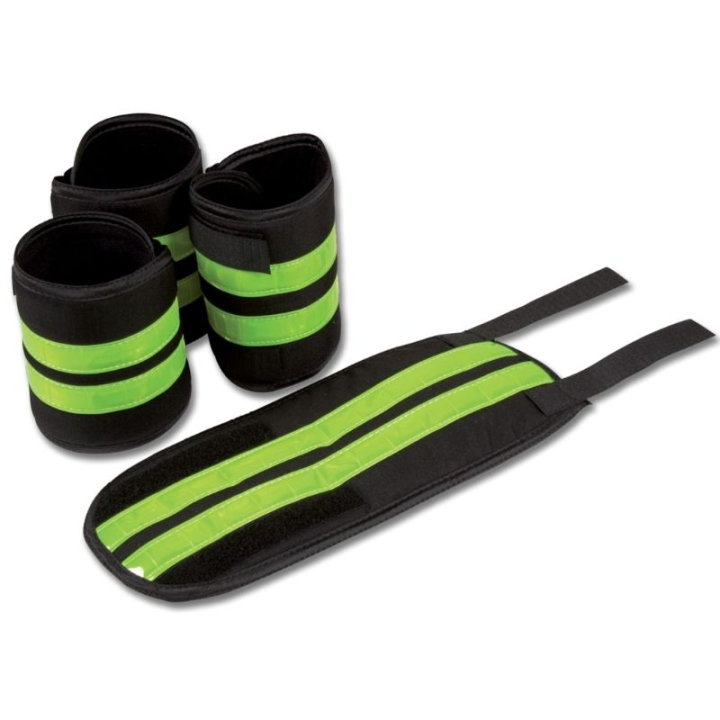 Beenreflectoren Set 4-pack Zwart/Geel in de groep Rijuitrusting / Reflectoren bij Equinest (500510BAGO)