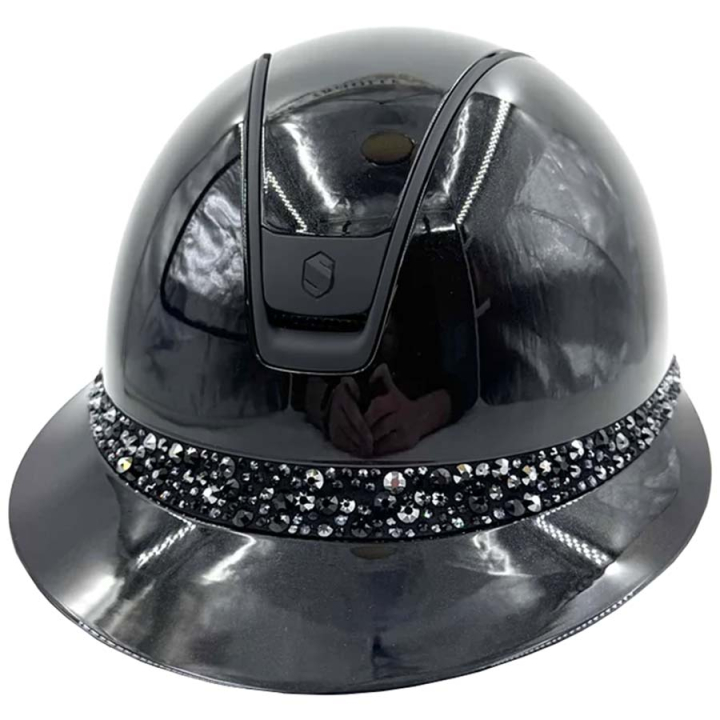 Paardrijcap Miss Shield 2.0 Glossy Glacier Matt Trim Zwart in de groep Rijuitrusting / Paardrijcaps / Zonneklep bij Equinest (50337BLKBLKLBA_r)