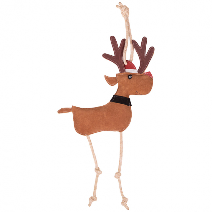 Paarden Speelgoed Kerst Rudolph in Suède ECO Bruin in de groep Stal & Weide / Paardenspeelgoed bij Equinest (5190BR)