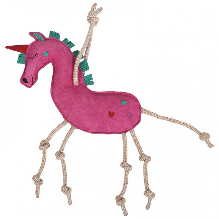 Paarden Speelgoed Eenhoorn in Suède ECO Roze in de groep Stal & Weide / Paardenspeelgoed bij Equinest (5190PI)