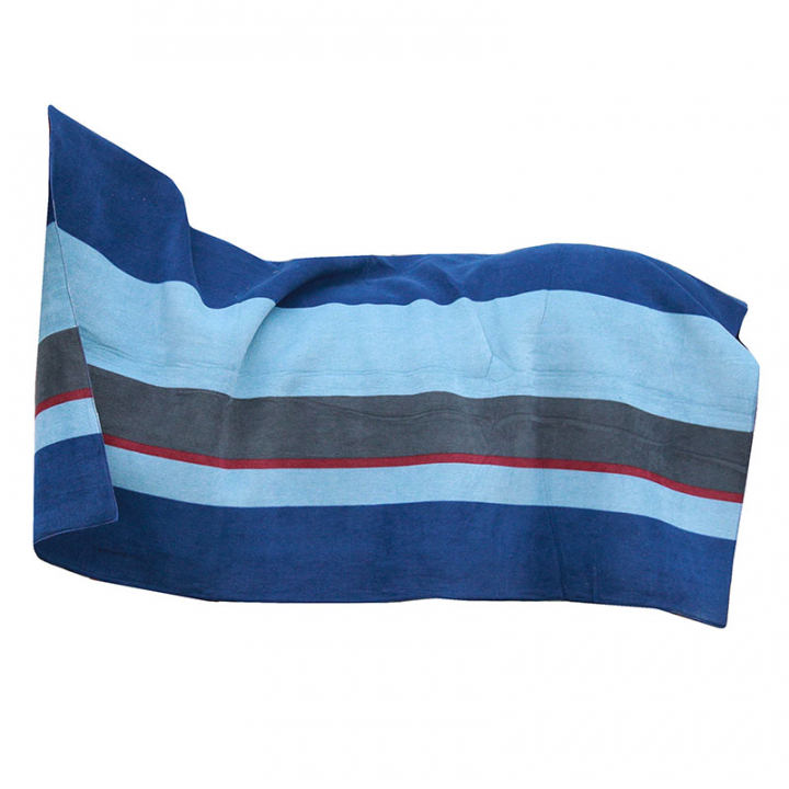 Fleece Deken Heavy Square Stripes Marineblauw in de groep Paardendekens / Fleecedekens bij Equinest (52172Ma_r)