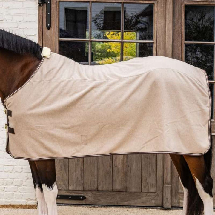 Fleecedeke Heavy Melange Beige in de groep Paardendekens / Fleecedekens bij Equinest (5224332125BE_r)