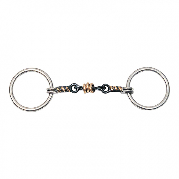 Dubbelgebroken Sweet Iron-bit met rollen HG in de groep Paardenuitrusting / Bitten / Watertrensen bij Equinest (53230SI)