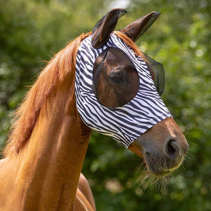 Vliegen oornetje Super Bug Zebra Zwart/Wit in de groep Vliegbescherming / Vliegenmaskers bij Equinest (5344ZEB1BAWH_r)