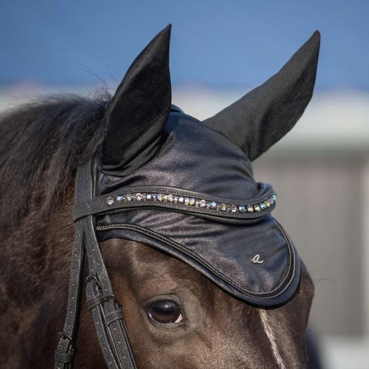 Oornetje Glitter Collection Zwart in de groep Paardenuitrusting / Oornetjes bij Equinest (5575ZW5BA_r)
