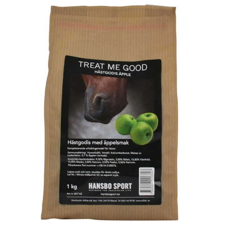 Paardensnacks HS Treat Me Good Appel 1kg in de groep Paardenverzorging en Verzorging / Paardensnoepjes bij Equinest (601162AP-1000)