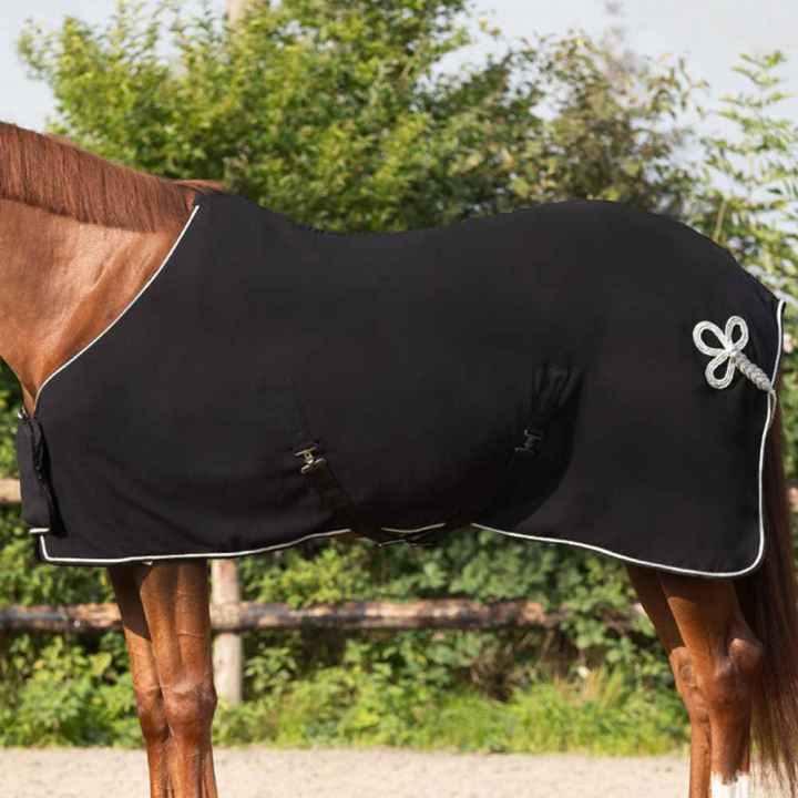 Fleece deken Ornament Zwart/Zilver in de groep Paardendekens / Fleecedekens bij Equinest (6014BASI)