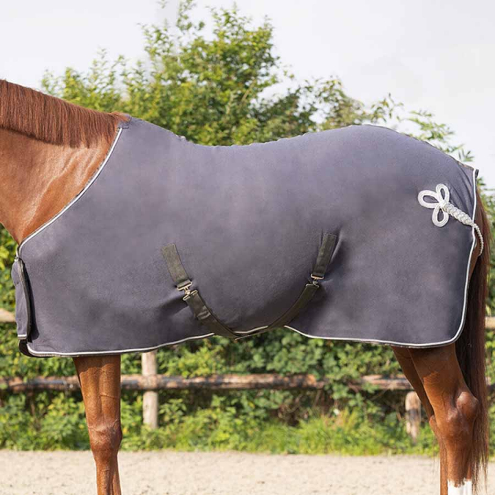 Fleece deken Ornament Grijs/Zilver in de groep Paardendekens / Fleecedekens bij Equinest (6014GRSI)