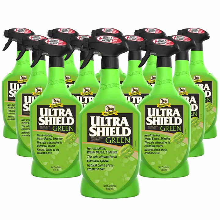 UltraShield Green Zomerspray 946ml 12-pack in de groep Vliegbescherming / Vliegproducten & Zomerproducten bij Equinest (601976-12P)