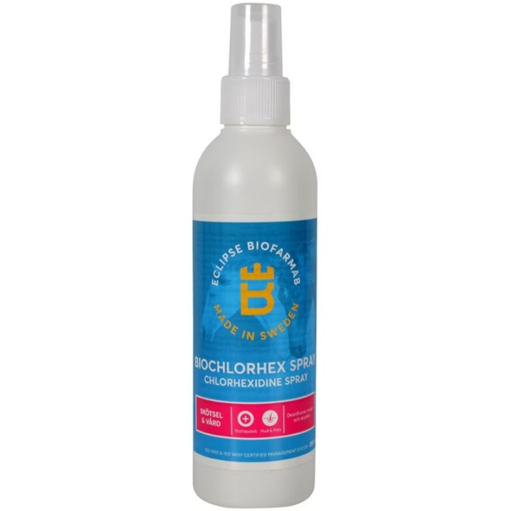 Wondspray BioChlorHex 200 ml in de groep Paardenverzorging en Verzorging / Wondzorg & Zalven / Wondreiniging & Verband bij Equinest (601978)