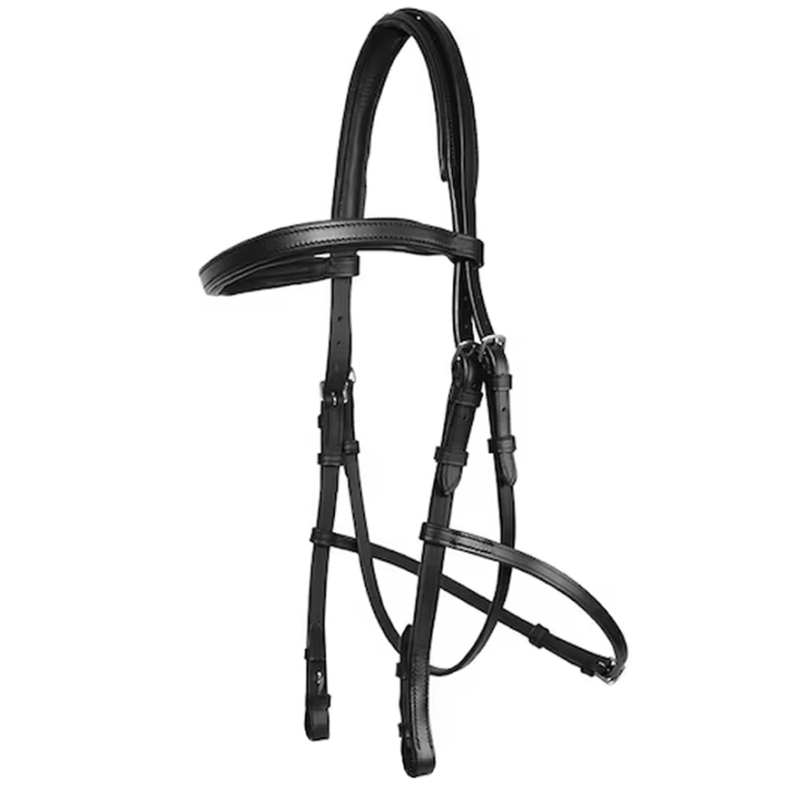 Hackamore teugels HS Zwart in de groep Paardenuitrusting / Hoofdstellen & Frontriemen / Hackamore & Bitloze Hoofdstellen bij Equinest (602033BA_r)