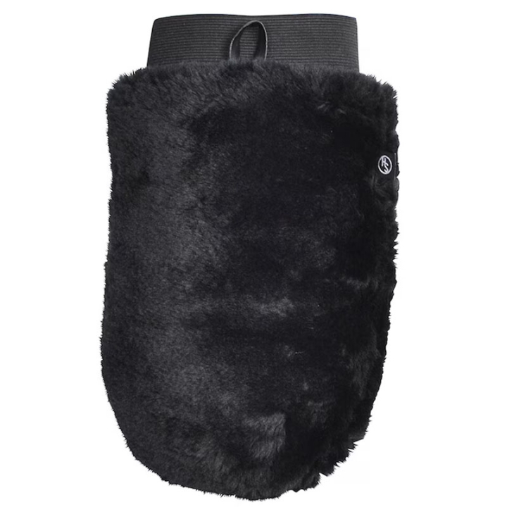 Grooming Handschoen HS Faux Fur Zwart in de groep Paardenverzorging en Verzorging / Borstels / Verzorgingshandschoenen bij Equinest (603862BA)