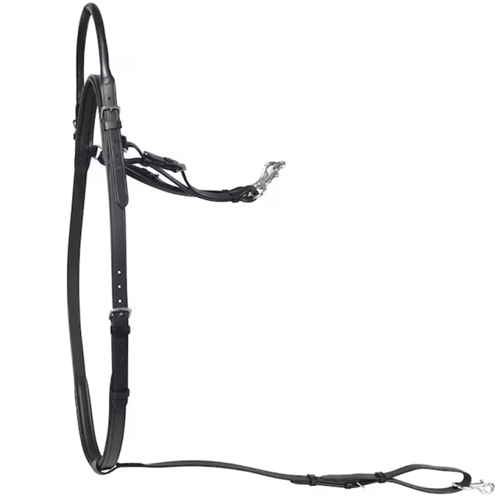 Halsriem met Handvat HS Zwart in de groep Paardenuitrusting / Martingaal & Borsttuig / Borsttuig bij Equinest (604109BA)