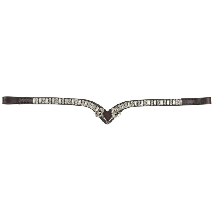 Frontriem HS Bit Strass Bruin in de groep Paardenuitrusting / Hoofdstellen & Frontriemen / Frontriemen bij Equinest (604365BR_r)