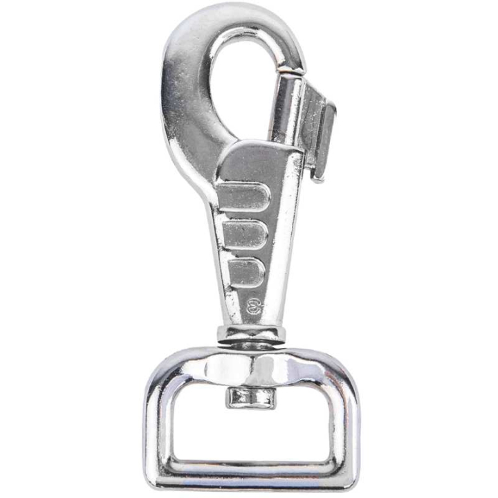 Karabijnhaak D-Ring Zilver in de groep Stal & Weide / Staluitrusting / Haken & Hangers bij Equinest (611912SI)