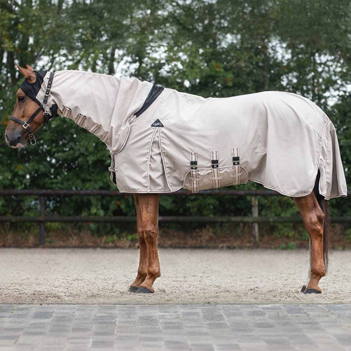 Eksemtdeken Hoodie UV-Protection Beige in de groep Vliegbescherming / Vliegendekens bij Equinest (6315BE125BE_r)