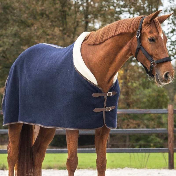 Wollen deken Deluxe Marineblauw in de groep Paardendekens / Wedstrijd- & Transportdekens bij Equinest (6363NA165NA_r)