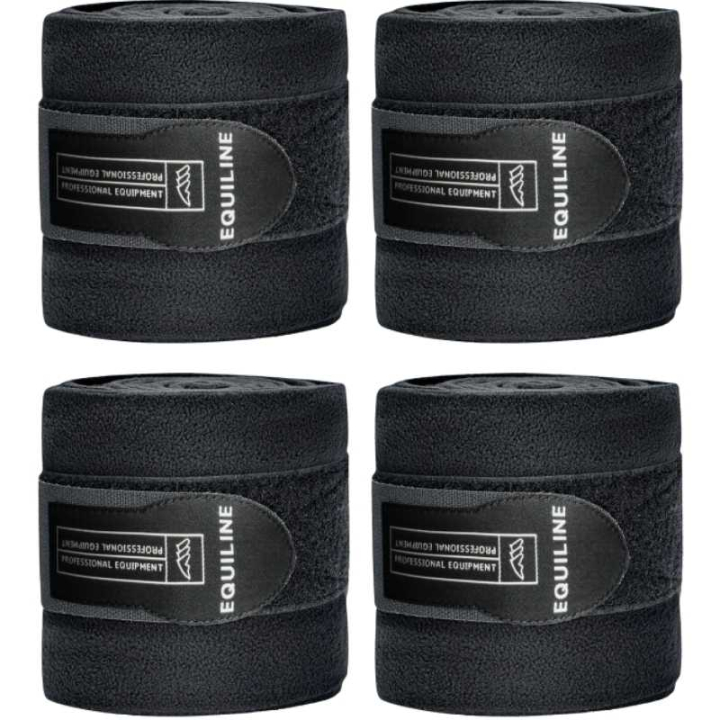 Fleecebandages Polo Zwart in de groep Paardenuitrusting / Beenbeschermers & Bandages / Bandages bij Equinest (7014000-2)