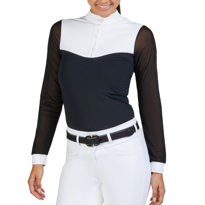 Wedstrijdtop Blouse Selection Zwart in de groep Rijkleding / Rijtops & T-shirts / Wedstrijdtops bij Equinest (731400271BA_r)