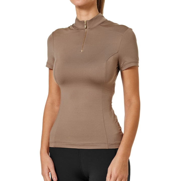 Trainingstop ES UV Protection Short Sleeve Champagne in de groep Rijkleding / Rijtops & T-shirts / T-shirts bij Equinest (734020642737BE_r)