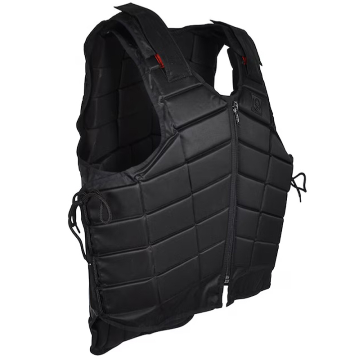 Veiligheidsvest met Platen HS Barn/Junior Zwart in de groep Rijuitrusting / Veiligheidsvesten & Rugbeschermers bij Equinest (79050302BA_r)