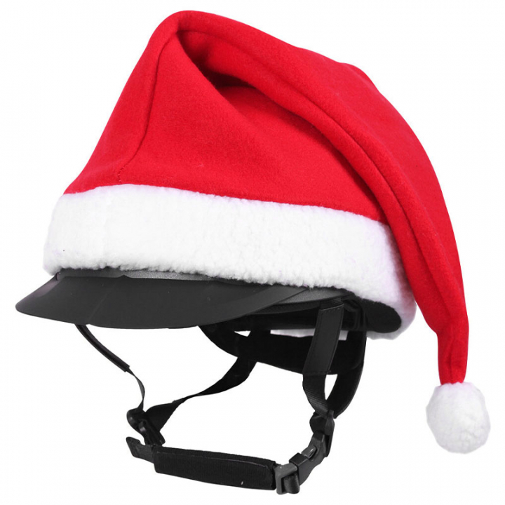 Helmovertrek Kerst Kerstmuts Rood/Wit in de groep Feestdagen & Verkleedpartijen bij Equinest (8009REWH)
