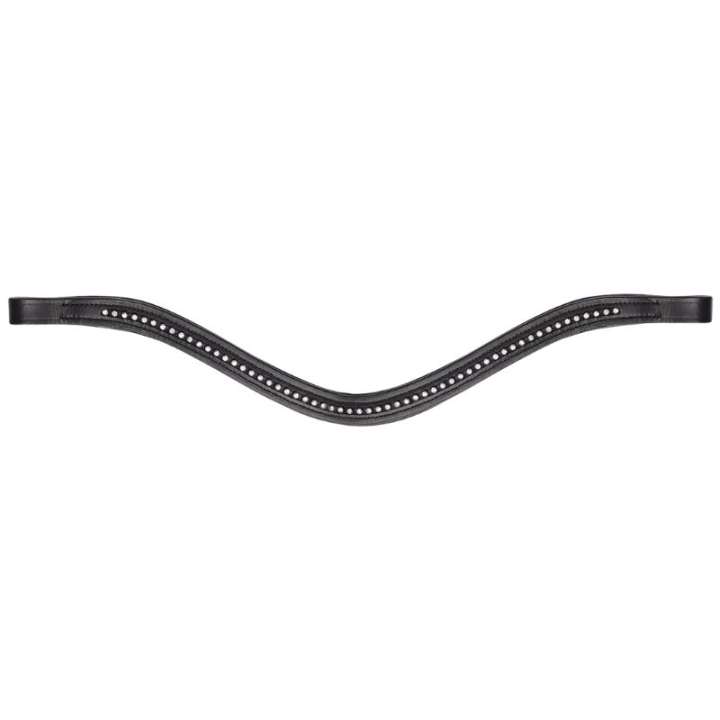Frontriem Diamond Curved Zwart/Zilver in de groep Paardenuitrusting / Hoofdstellen & Frontriemen / Frontriemen bij Equinest (8141301PBASI_r)