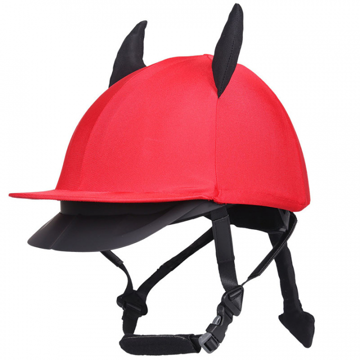 Helmovertrek Halloween Devil Rood/Zwart in de groep Rijuitrusting / Paardrijcaps / Helmverzorging & Accessoires bij Equinest (8548DEVRE)