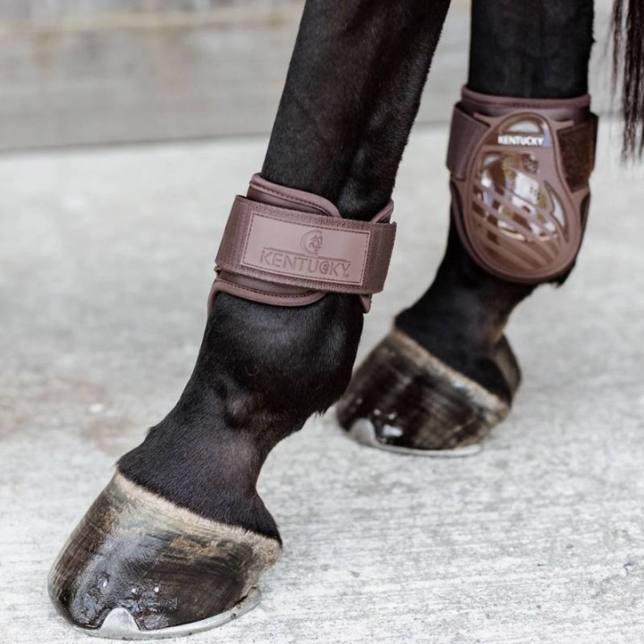 Kogelbeschermers Young Horse Shield Bruin in de groep Paardenuitrusting / Beenbeschermers & Bandages / Kogelbeschermers & Strijklappen bij Equinest (88201Br_r)