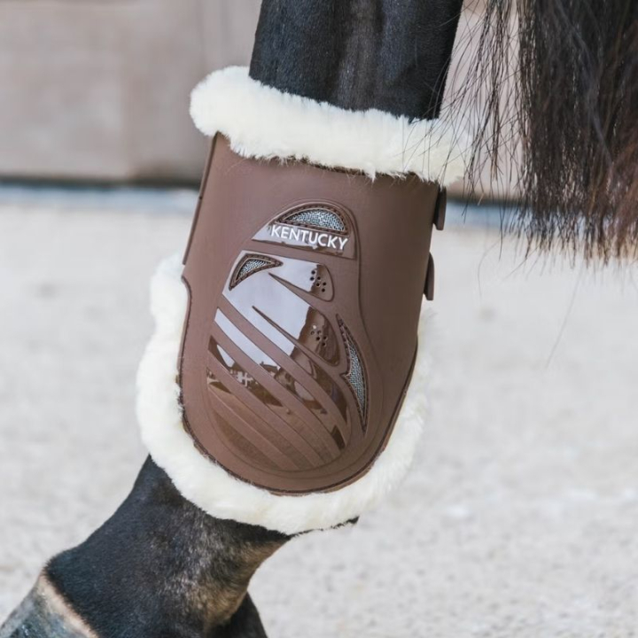 Strijklappen Elastic Vegan Sheepskin Bruin in de groep Paardenuitrusting / Beenbeschermers & Bandages / Kogelbeschermers & Strijklappen bij Equinest (8820805MBR_r)