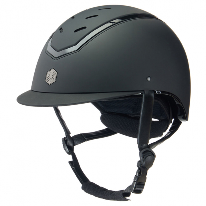 Paardrijcap Kylo Matte Zwart/Zwart in de groep Rijuitrusting / Paardrijcaps / Standaardscherm bij Equinest (90209020022230BA)