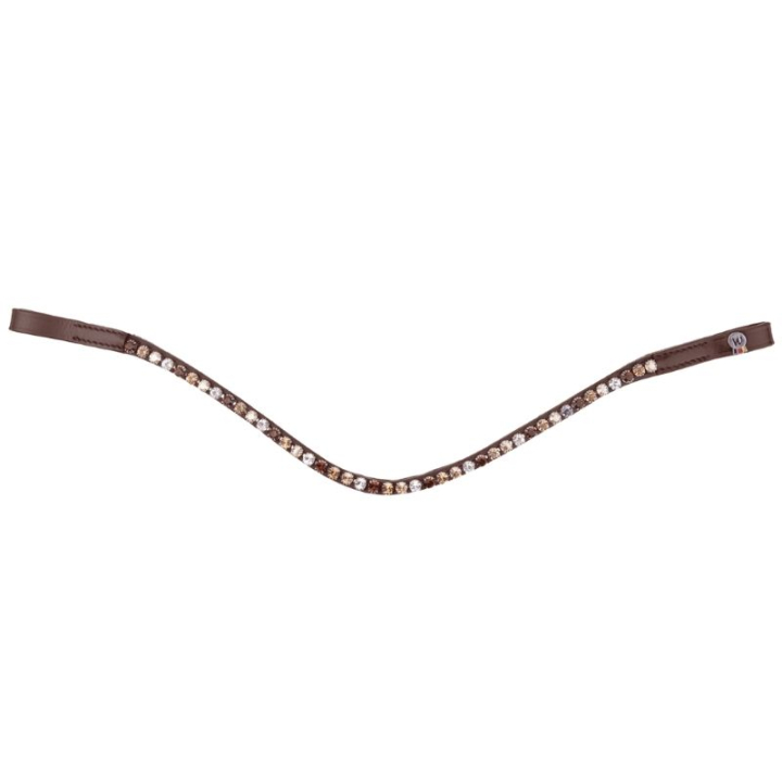Frontriem Glam X-Line Bruin/Goud/Zilver in de groep Paardenuitrusting / Hoofdstellen & Frontriemen / Frontriemen bij Equinest (9579107PBGS_r)